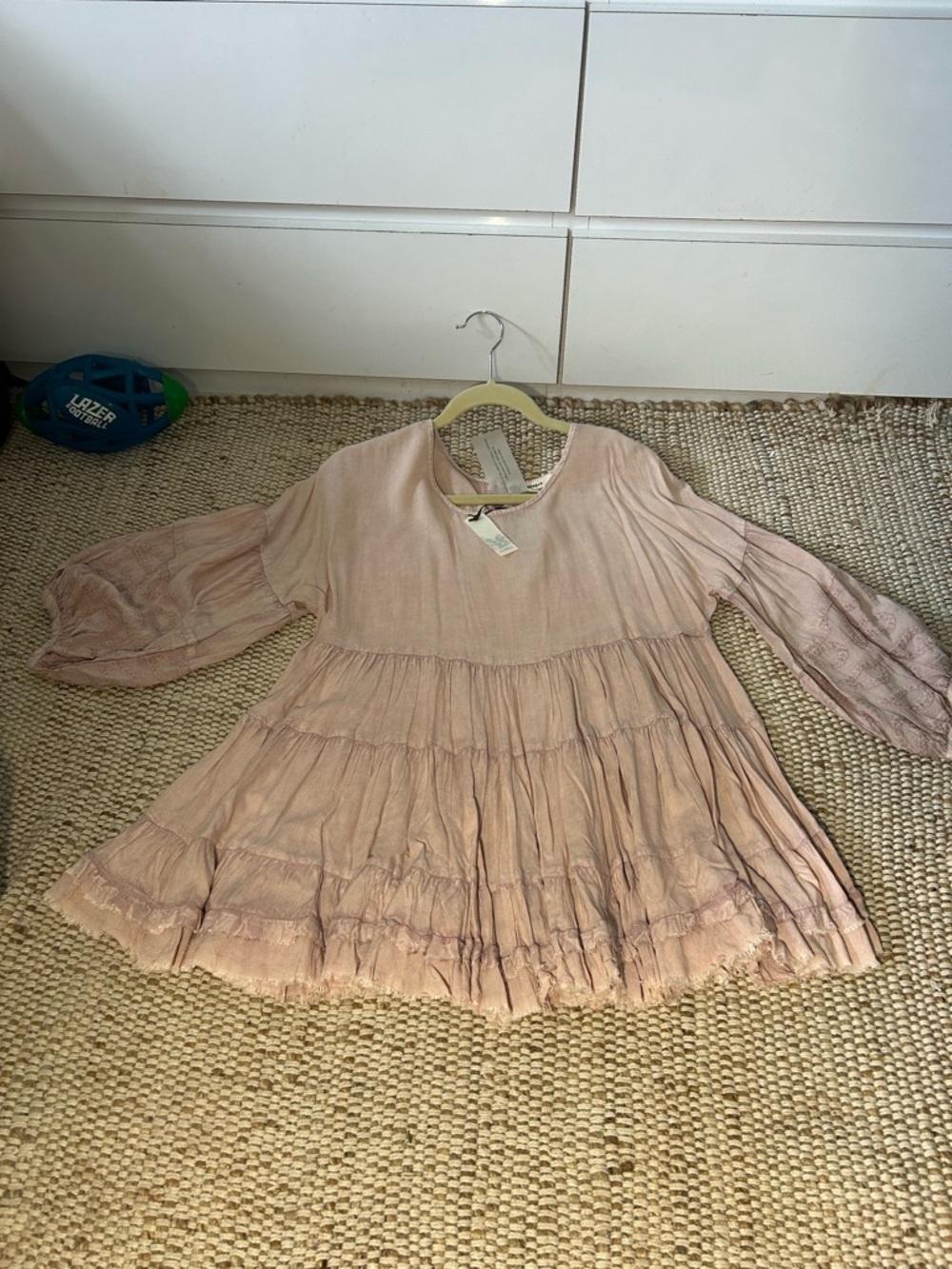 Pink Ruffle Dress - Lightweight Boho Style